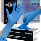 Blue Disposable Nitrile Exam Gloves - 200 Pcs box 3 5mil Rubber Powder-free L   