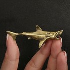 Solid Brass Shark Statue Ornament Home Decor Statue Animal Collectibles 