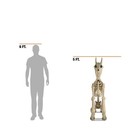 5 Ft  Grave   Bones Skelly s Sitting Dog With Lifeeyes    Lcd Eyes H22