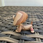 Authentic Littlest Pet Shop Lps  1751 Brown Dachshund Dog Aqua Eyes Rare