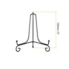6pcs 5 Inch Plate Stands For Display Iron Folding Easel Plate Holders  Black