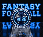 2026 Fantasy Football Championship Trophy Ring Award League Navy Blue