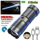 10000lm Powerful Led Flashlight Zoom Rechargeable Tactical Torch Waterproof Us
