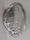 Usa Curved Metal Hiking walking Stick Medallion W  Eagle   Flag New   Unused