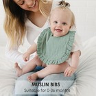 6 Pcs Muslin Baby Bibs Ruffle Edge Drool Teething Infant Newborn Towel