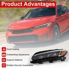 Black Trim Full Led Headlight Headlamp Driver Side For 2022-2025 Honda Civic