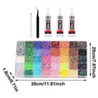 32000pcs 40 Colors Jelly Rhinestones For Bedazzling  3mm Multicolor Resin Flatba