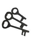 3 Vintage Replica Skeleton Keys Made To Look Like They Are Rusted Over For Decor
