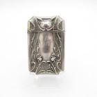 Antique Sterling Art Nouveau Flowing With Flowers Match Safe  Matchsafe  Vesta