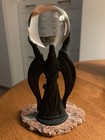 Vintage Spoontiques Blackened Pewter Wizard W crystal Ball Hmr1516  5 5  Mounted