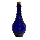 Vintage Wheaton Ball And Claw Bitters Colbalt Blue Glass Bottle W  Cork 5 5    Euc