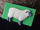 1992 Gg Harris Pin Fine Pewter Sheep Enamel Farm Figural Brooch  447 Vtg Signed