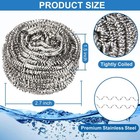 18 Pack Stainless Steel Scrubber Steel Wool Scouring Pads