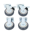 4pcs Heavy Duty Swivel Caster Fixed Wheel With Brake Set 6 Inch Caster Wheels