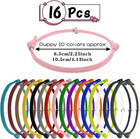 16pcs Puppy Id Collars   Puppy Whelping Collars Assorted Colors Adjustable Basic