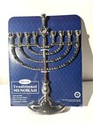 Rite Lite Menorah Hanukah Traditional Silvertone Metal 6 5 x 8 75  Religious