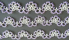 Antique Trim Hand Tatting Tatted Lace Lilac  ivory Colors Sewing Dolls 52 