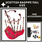 Great Highland Scottish Bagpipe Royal Stewart Tartan 100  Playable W free Bag