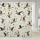  Mallard Duck Shower Curtain Hunting And 72 w X 72 l  pack Of 1  Multi 01