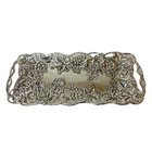 Godinger Silver Art Silver Plated Grape Vine Rectangular Cracker Tray W  Handle