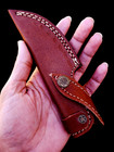 Custom Handmade Fixed Blade Leather Sheath   Holster   Case  vertical Knife 2723