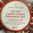 Pottery Barn Kids Candy Cane Felted Christmas Tree Ornaments  Set Of 6