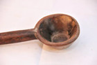 Old Rare Primitive Vintage Hand Carved Wooden Spoon  Large Marked Ladle Scoop S4