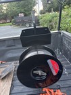 U Line Polypropylene Strapping Cart With 8x8 Core Black