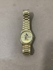 Vintage Seiko Mid 1980s Gold Disney Mickey Mouse Starburst Pattern Watch  602096
