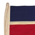 Vintage Wool North Korea Flag Asian Nautical Sewn Korean Art Textile  34 X 69 In
