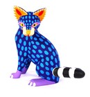 Oaxacan Wood Carving Armando Jimenez Wildcat Cat Oaxaca Mexico Folk Art Alebrije
