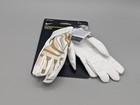 Women s  Nike Hyperdiamond Edge Batting Gloves Pair White gold Multiple Sizes