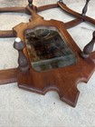Rare Antique Victorian Hanging Folding Hat Coat Rack   Mirror 
