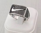 Solid 925 Sterling Silver Aa Nike Beth Signet Vintage Gift Men s Unisex Ring
