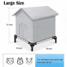 Waterproof Insulated Cat Shelter Elevated Winter Cat House For Outdoor Strays
