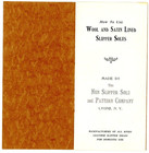 Nun Slipper Sole   Pattern Company Lyons Wayne Co New York Illustrated Brochure