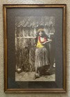 Vintage Photograph Hula Girl Hawaii 1919 Original Old Framing Large Folio Print