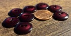 Set Of 8 Vintage Dark Red Burgundy Plastic 2-hole Buttons Almost 5 8  15mm 17491
