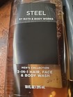 Bath Body Works Steel Ultra Shea Body Cream Lotion 3-in-1 Hair Face Body Wash