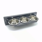 Rotary 3 Bowl Bird Feeding Station Powder Coated Parrot Cage Feeder Mount Part