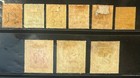 India 1885 Qv   1an  To 5rs   9v  Overprinted  postal Service  Stamps 