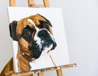 Pet Portrait Custom From Photo  Hand-painted Art On Canvas  Dog  Cat  Animal
