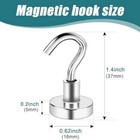 32 Pack Magnetic Hooks Heavy Duty  25 Lbs Strong Magnet Hooks - Multipurpose