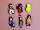 6pc Bob s Burgers Shoe Charms     Whole Belcher Family Set Brand New 