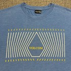 Vintage Volcom Stone Shirt Mens Blue L Geometric Logo Graphic Skate Tee Large