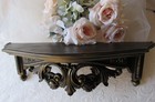 Ornate Wall Shelf baroque victorian Rose black Home Decor regency antiqued Shelf