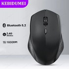 Bluetooth 5 2 Wireless Mouse Silent Rechargeable 2 4g Gaming Mouse For Pc Laptop