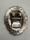 Vintage Navajo Sterling Silver Concho Stampwork Bolo Tie Slide Clip