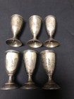Soviet Era Ussr                    Image Vodka Cups 875 Silver - Set Of Six Hallmarked