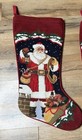 Sferra Needlepoint Wool Stocking Santa Rooftop Toy Sack Small Teddy Bear Chimney